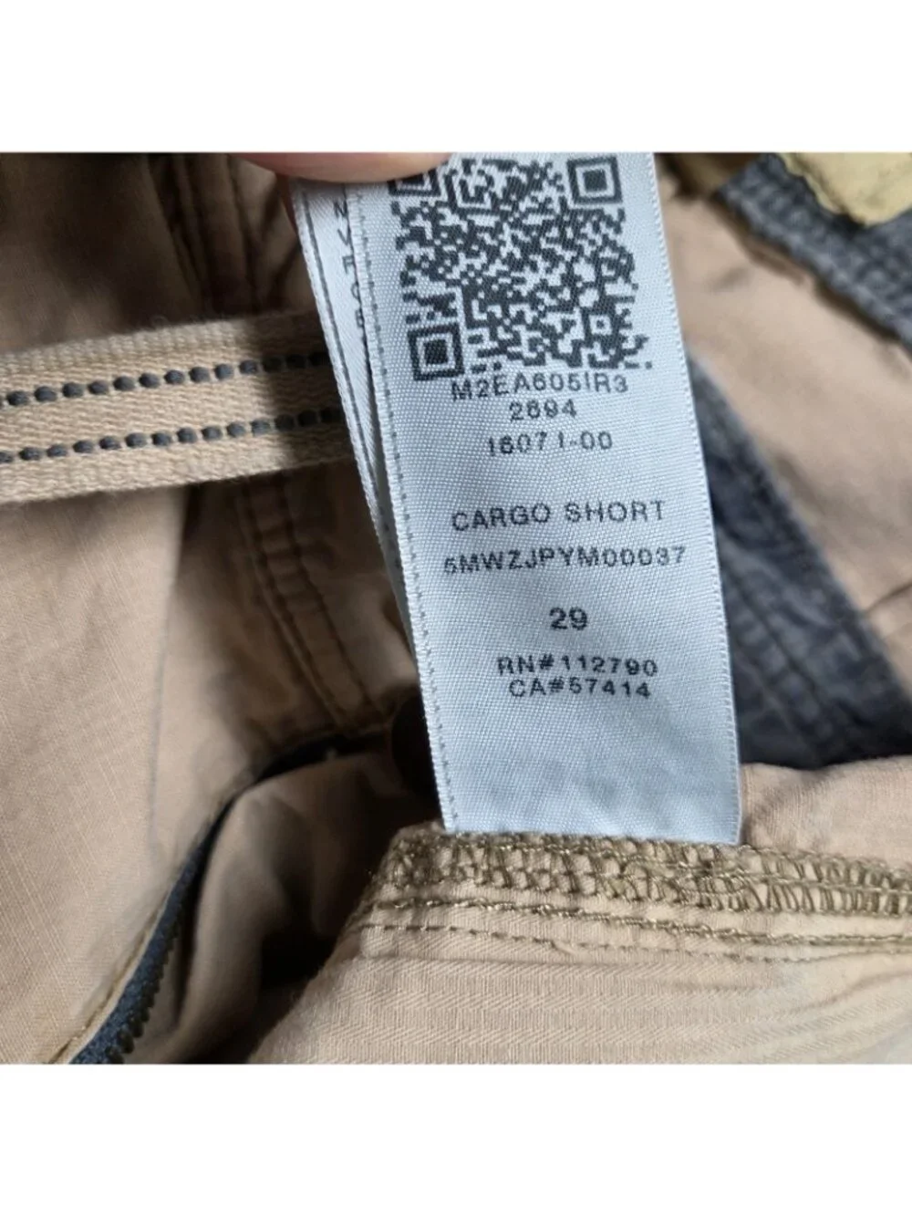 True Religion Shorts Mens 29 Brown Cargo Trooper Distressed MISSING BUTTON